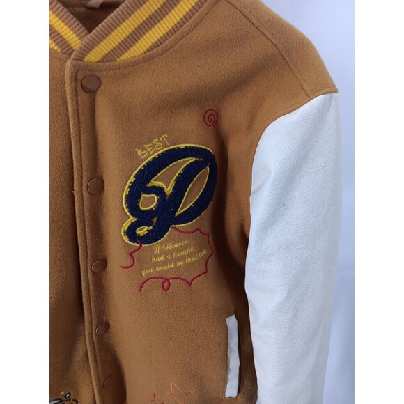 Bleecker & Mercer Jacket Men’s Medium Black Embroidered Varsity Streetwear - Picture 3 of 9